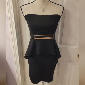 Elegant Black Strapless Dress